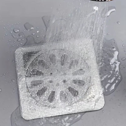 10/20/30Pcs Disposable Shower Drain Hair Catcher Mesh Stickers, Floor Drain Hair Filter, Disposable Hair Catchers for Shower